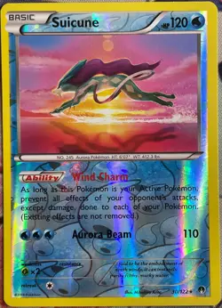 Suicune Reverse Holo Rare - 30/122 - XY Breakpoint Pokemon 2016 - Image 1