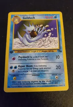 Pokemon 1st Edition Golduck Fossil Set 35/62 EX /LP - Image 1