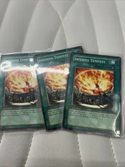 3x Inferno Tempest EP1-EN007 Common Yu-Gi-Oh! Movie Exclusive Pack LP - Image 1