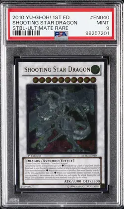 2010 YU-GI-OH! STBL-STARSTRIKE BLAST #EN040 SHOOTING STAR DRAGON PSA 9 - Image 1