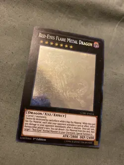 YUGIOH RED-EYES FLARE METAL DRAGON CORE-EN054 GHOST 1ST EDITION NM - Image 1