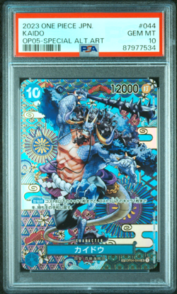 2023 ONE PIECE JPN OP05-AWAKENING OF THE NEW ERA #044 KAIDO SP ALT ART PSA 10 - Image 1