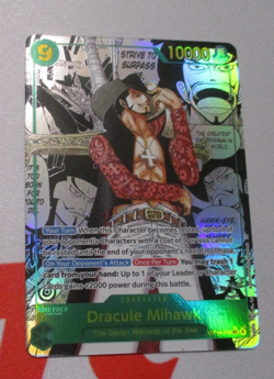 Dracule Mihawk Alt Art Manga Azure Sea's Seven One Piece OP14-119 English - Image 1