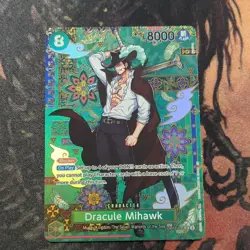 One Piece OP14/EB04 Dracule Mihawk SP Alt Art OP12-030 SR Azure Sea’s Seven - Image 1