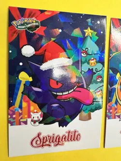 Pokemon Merry Christmas Card Database Charizard Gengar Snorlax Holo Lot Of 3 - Image 3