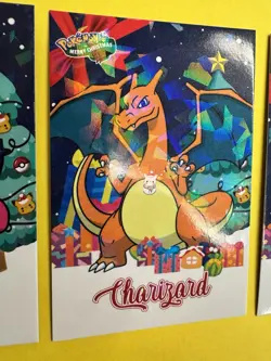 Pokemon Merry Christmas Card Database Charizard Gengar Snorlax Holo Lot Of 3 - Image 5