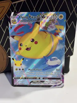 Pokemon TCG Flying Pikachu VMAX Holo Ultra Rare Card Celebrations 007/025 - Image 1