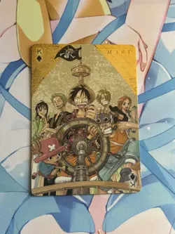 Official One Piece Jump Gold Playing Card Mint - Straw Hat Crew King of Spades - Image 1