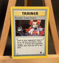 Rocket's Sneak Attack- 16/82 - Pokemon Team Rocket Unlimited Holo Rare Card NM - Image 1