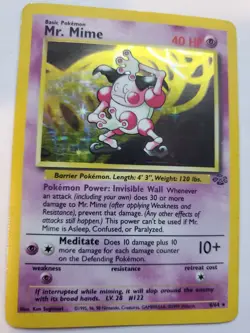 Mr. Mime Jungle Set Holo Pokemon Card Base WOTC - Image 1