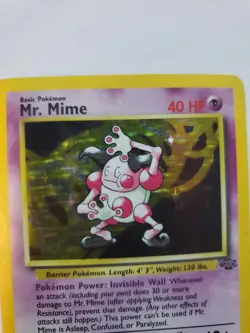 Mr. Mime Jungle Set Holo Pokemon Card Base WOTC - Image 3