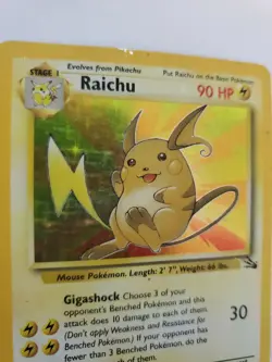 Raichu Fossil Set Holo Pokemon Card Base WOTC - Image 2