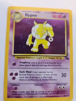 Hypno Fossil Set Holo Base Pokemon Card WOTC NM - Image 1