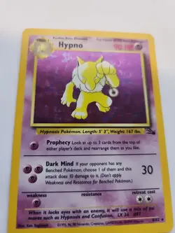 Hypno Fossil Set Holo Base Pokemon Card WOTC NM - Image 4