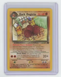Dark Dugtrio 23/82 Team Rocket WOTC 1999 Pokemon Card Non Holo LP NM - Image 1