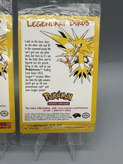 SEALED Pokemon Legendary Birds WOTC Promo 3 Card Set Zapdos Articuno Moltres - Image 4