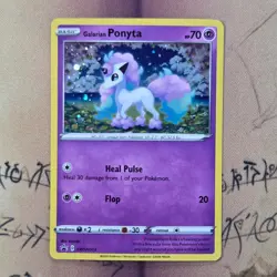 Galarian Ponyta SWSH013 Black Star Promo Cosmos Holo NM Pokemon Card English - Image 1