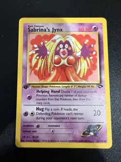 Sabrina's Jynx 57/132 1st Edition Gym Challenge Vintage Pokemon TCG Card - Image 1