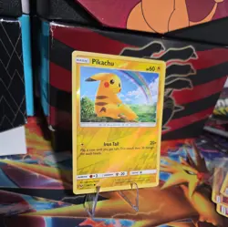 Pikachu 28/73 Reverse Holo Shining Legends Pokemon Card 2017 - Image 1