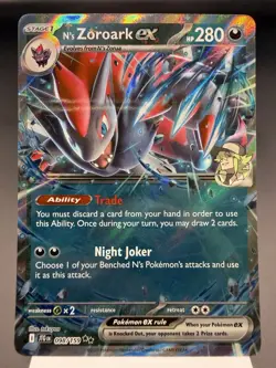 N’s Zoroark ex 098/159 - Ultra Rare Holo - Journey Together Pokemon Card MINT - Image 1
