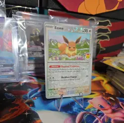 Eevee 074/131 Pokemon Day 2025 Stamped Promo Pokemon Card w swirl on top - Image 1