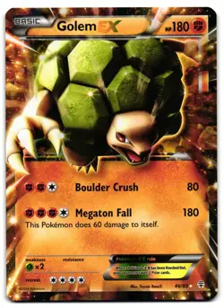 Golem EX 46/83 - Generations Rare EX Pokemon TCG Holo - LP Card - Image 1