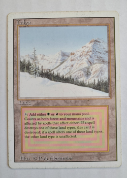 MTG Taiga 1994 Revised Vintage Dual Land Magic Card MP Reserved List - Image 1
