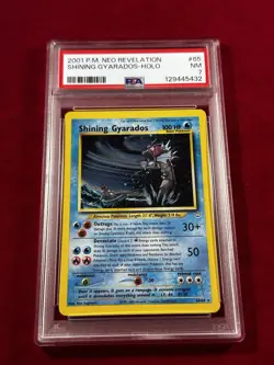 Pokemon Neo Revelation Shining Gyarados Holo Card 65/64 PSA 7 Near Mint - Image 1