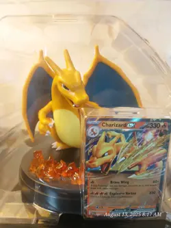 Charizard ex SPC Card Holding Statue with #161 Charizard ex Black Star Promo - Image 1