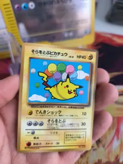 Pokemon Karte Card Flying Pikachu Promo Fliegendes Glossy 1997 Wotc japanese Exc - Image 2