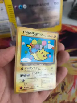 Pokemon Karte Card Flying Pikachu Promo Fliegendes Glossy 1997 Wotc japanese Exc - Image 4