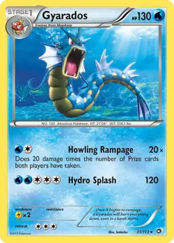 Gyarados 31/113 Rare Legendary Treasures Pokemon Card - Image 1