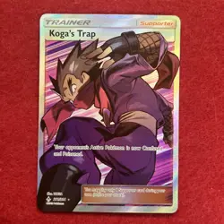 Pokemon Card TCG Koga’s Trap Full Art 211/214 SM Unbroken Bonds Ultra Rare NM/M - Image 1