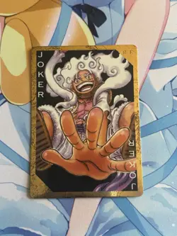 Official One Piece Gold Playing Card Mint - Luffy Joker - Image 1