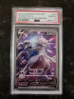 PSA 10 Mewtwo V SWSH229 Black Star Promo Pokemon TCG Card Pokemon Go 2022🔥🔥🔥 - Image 1
