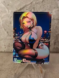 Android 18 DBZ Trading Card Waifu Goddess Story Anime Girl holo Karte Manga Full - Image 1