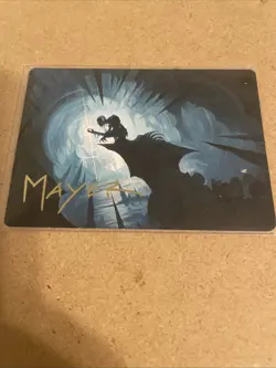 MTG Lord Of The Rings Gold Stamped Art Series Gollum, Patient Plotter 41/81 - Image 1