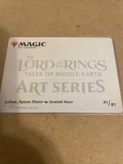 MTG Lord Of The Rings Gold Stamped Art Series Gollum, Patient Plotter 41/81 - Image 2