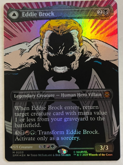 Magic the Gathering MTG Eddie Brock Venom Borderless Foil Spider-Man SPM 233 NM - Image 1