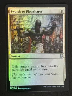 1x MTG Swords to Plowshares (Foil) - Eternal Masters (EMA) #32 - Magic - Image 1