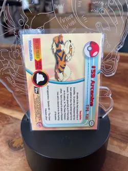 Arcanine #59 - Holo Foil - Black Logo - 1999 Pokemon Topps TV Animation - Image 2