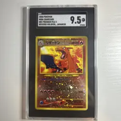 Pokemon TCG Charizard No 006 Promo Japanese Neo Premium File 2 Rev-Holo SGC 9.5 - Image 1