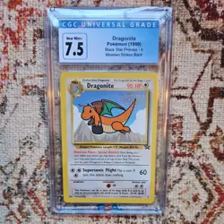 DRAGONITE BLACK STAR PROMOS POKEMON THE FIRST MOVIE CGC 7.5 NM+ NEAR MINT + - Image 2