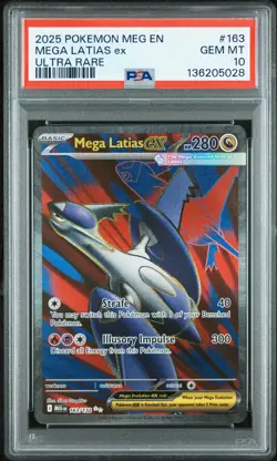 2025 POKEMON MEG EN-MEGA EVOLUTION ULTRA RARE #163 MEGA LATIAS EX PSA 10 - Image 1
