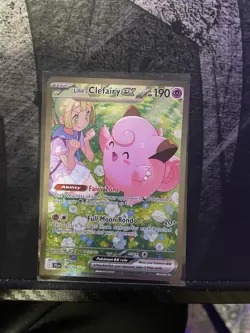 2025 Pokemon Journey Together Lillie's Clefairy EX SIR #184/159 - Image 1