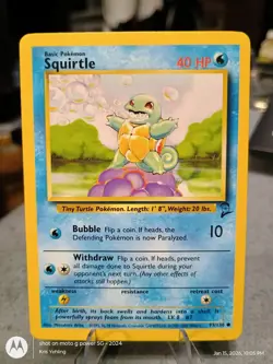 Pokemon TCG Base Set 2 Squirtle 93/130 Excellent Condition - Image 1