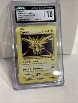 Pokemon Zapdos 42/108 GEM MINT 10 Evolutions Holo 2016 - Image 4