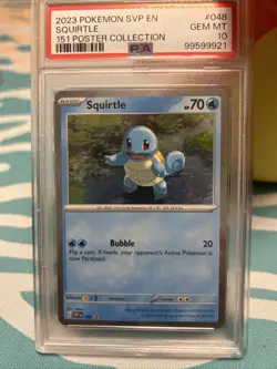 2023 POKEMON SVP EN-SV BLACK STAR PROMO 151 POSTER COLLECTION SQUIRTLE PSA 10 - Image 2