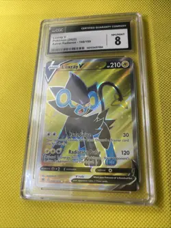 Pokemon TCG Luxray V Astral Radiance English Full Art Graded CGC 8 - Image 1