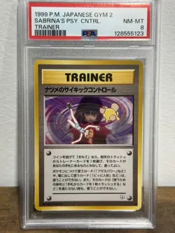 1999 Pokemon Japanese Gym 2 Sabrina's Psychic Control Trainer PSA 8 - Image 1